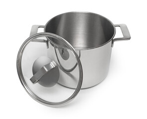 Wall Mural - steel saucepan with glass lid