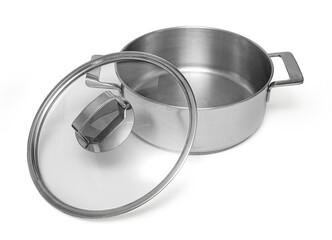 Wall Mural - steel saucepan with glass lid