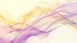 © javier - Elegant backdrop in yellow and lavender with flowing wave patterns and floral impressions