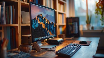 Poster - Modern Workspace with Desktop Computer