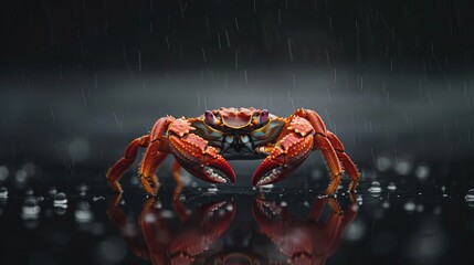 Sticker - red crab spider