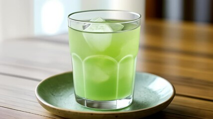 Sticker -  Refreshing green cocktail perfect for a summer evening