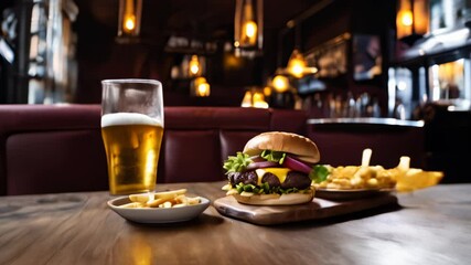 Canvas Print -  Delicious meal at a cozy restaurant