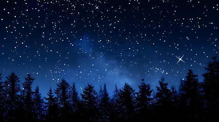 Wall Mural - Perfect starry night sky background