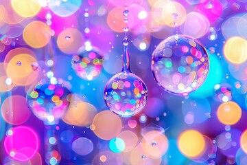 Sticker - Colorful abstract orbs and lights, creating a vibrant and energetic visual effect with bright and dynamic elements.