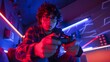 © irawan - gamer with neon light