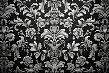 Poster - Damask Material Structure Background - Generative AI