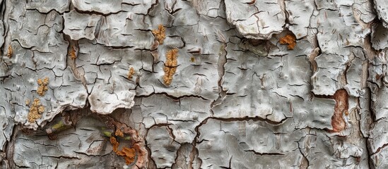 Wall Mural - Sycamore tree bark texture with a brown spot suitable for wallpaper or banner with copy space image