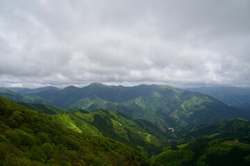 Poster - Scenery from Tengu Highlands on a cloudy day