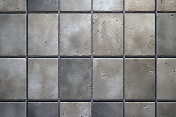 Processed collage of grey marble floor tiles surface texture. Background for banner, backdrop