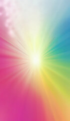 Wall Mural - Rainbow and white grainy noised empty space gradient background