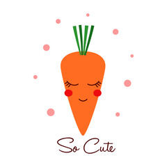 Wall Mural - print with cute carrot