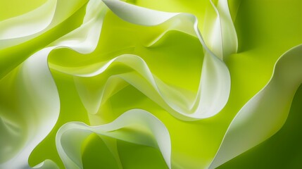 Wall Mural - abstract green and white swirling pattern.