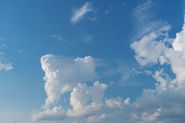 white fluffy clouds standing out against a black background