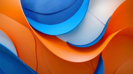 Wall Mural - abstract blue orange background.