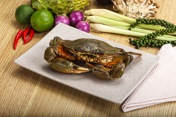 Canvas Print - Delicous fresh raw uncooked crab