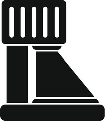 Sticker - Black silhouette of a water filter purifying tap water for drinking