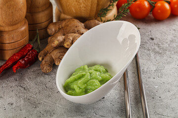 Wall Mural - Green organic asian Wasabi seasoning