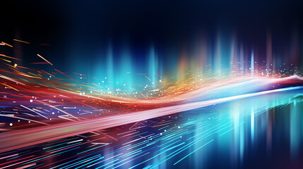 Wall Mural - Data Connection Speed Lines Technology Abstract Background