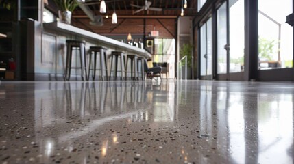 Wall Mural - Polished Concrete Floor with Reflections.