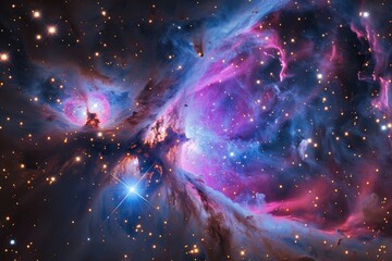 Wall Mural - an awe-inspiring image capturing the vastness and beauty of the universe, a stunning view of the uni