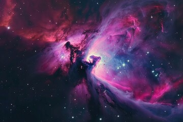 Wall Mural - a mesmerizing depiction of the universe, showcasing its infinite expanse and celestial bodies