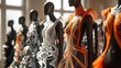 © nitiroj - Digital fashion design with 3D printing, smart fabrics, and digital models, illustrating clothing technology