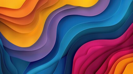 Canvas Print - wavy vibrance, abstract background with colorful waves and dynamic patterns