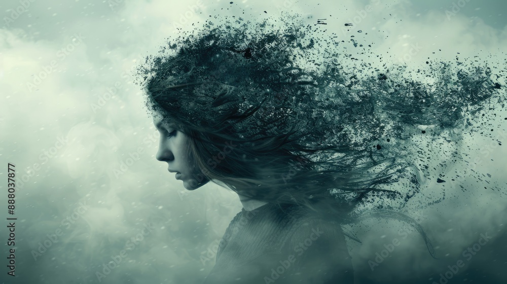 Fragmented Insanity - Abstract Graphic Display of a Psychotic Breakdown ...