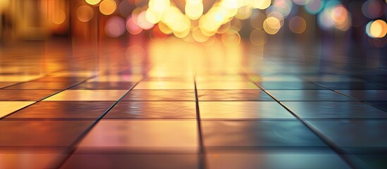 Wall Mural - background design featuring a blurred bokeh floor and wallpaper texture with copy space image