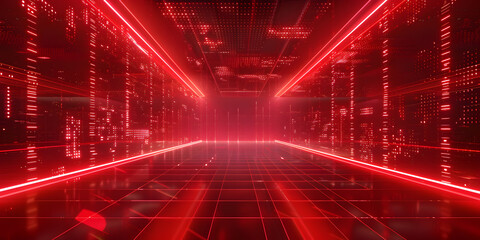 Red matrix abstract background