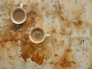 Canvas Print - cup of coffee on table