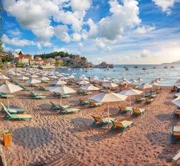 Wall Mural - Captivating summer view of Adriatic sea coast in Budva Riviera near Przno village