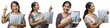 © DesignVectX - Confident woman presenting business charts and graphs, showcasing growth on transparent background