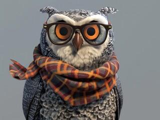 Canvas Print - owl in glasses