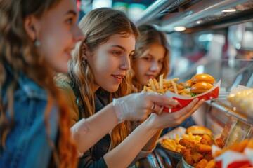 Wall Mural - Women at Food Counter