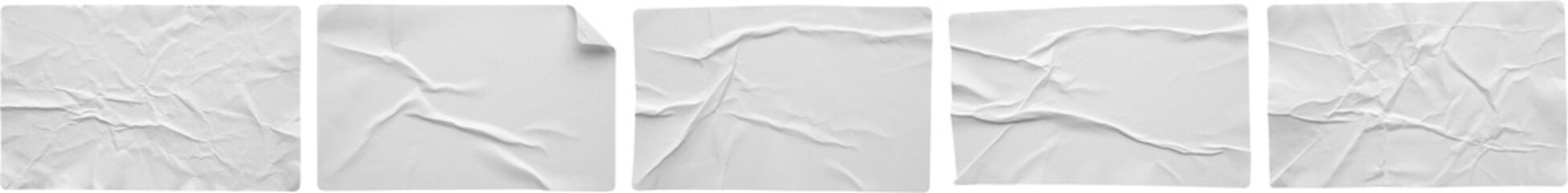 Wall Mural - paper sticker label set isolated on white background