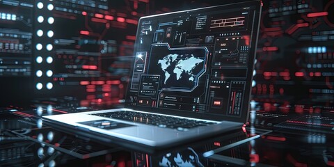 email website on laptop concept