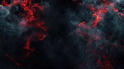Wall Mural - sinister tendrils of smoke emanate from a dark and empty center, their edges tinged with foreboding 