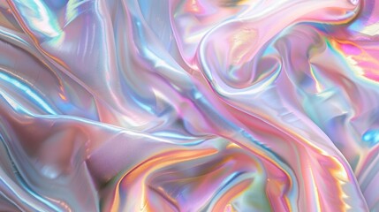 Wall Mural - sparkling iridescent fabric background resembling mother of pearl, with a stunning array of bright, 