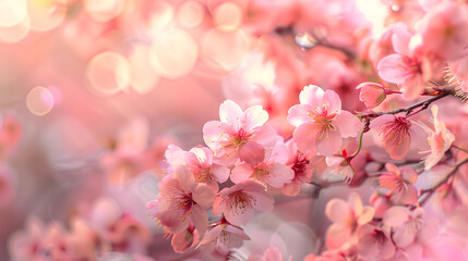 enchanting cherry blossoms in japan, known as sakura,transform the landscape into a dreamlike vision