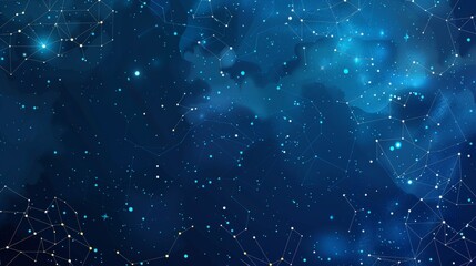 Wall Mural - Polygonal geometric design: futuristic sci-fi abstract connection pattern - dynamic sci-tech concept background