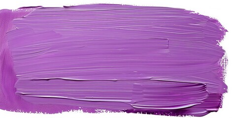 A close-up of a vibrant mauve purple line painted with oil paint on a banner.