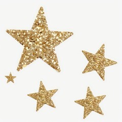 Wall Mural - This stunning gold glitter star is perfect for adding a touch of sparkle to your designs.
