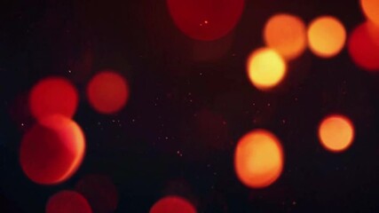 Wall Mural - A dark red gradient with bokeh effects gently floating around, giving a dreamy and soft visual experience, 4K Wallpaper animation video