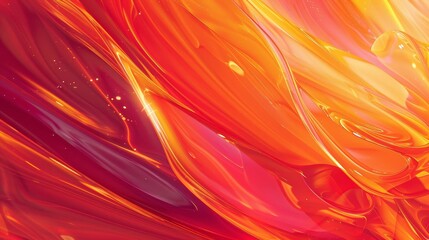 Wall Mural - dynamic abstract wallpaper with bold reds oranges circular patterns and liquid effects