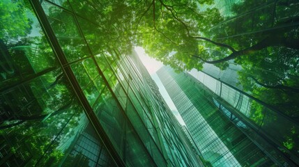 Biodiversity in Business: Lush Green Abstract Canopies of Eco System Services