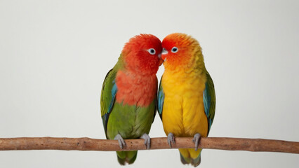 The love of two lovebirds