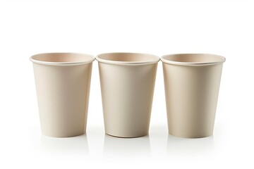 Sticker - White background with paper cups