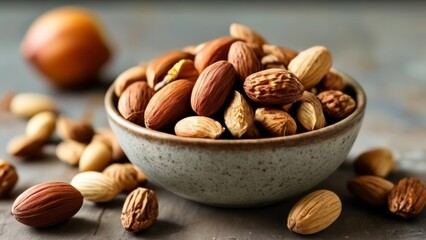 Sticker -  Nutty Delight  A Bowl of Fresh Almonds